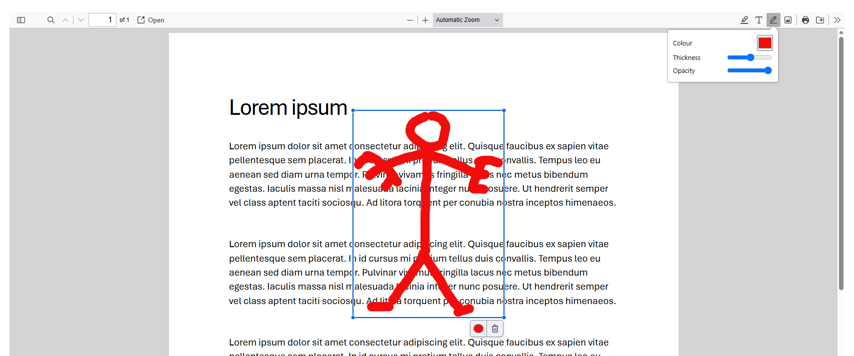 Draw tool